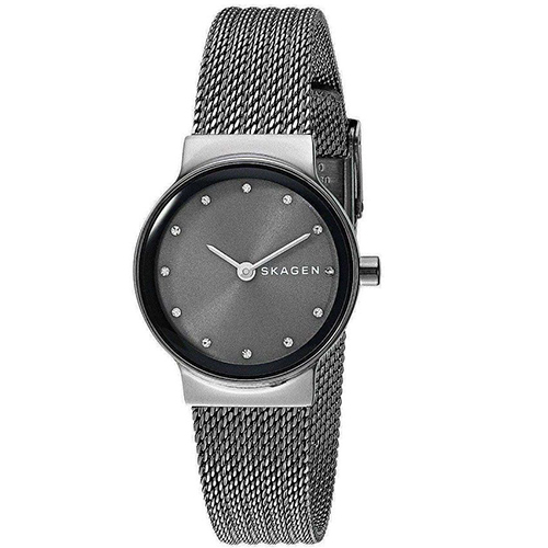 SKAGEN SKW2700 WOMEN’S FREJA DARK GRAY STEEL-MESH SMALL WATCH - Large