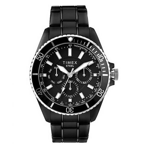 TIMEX T2T590 MEN’S MULTIFUNCTION BLACK BRACELET WATCH