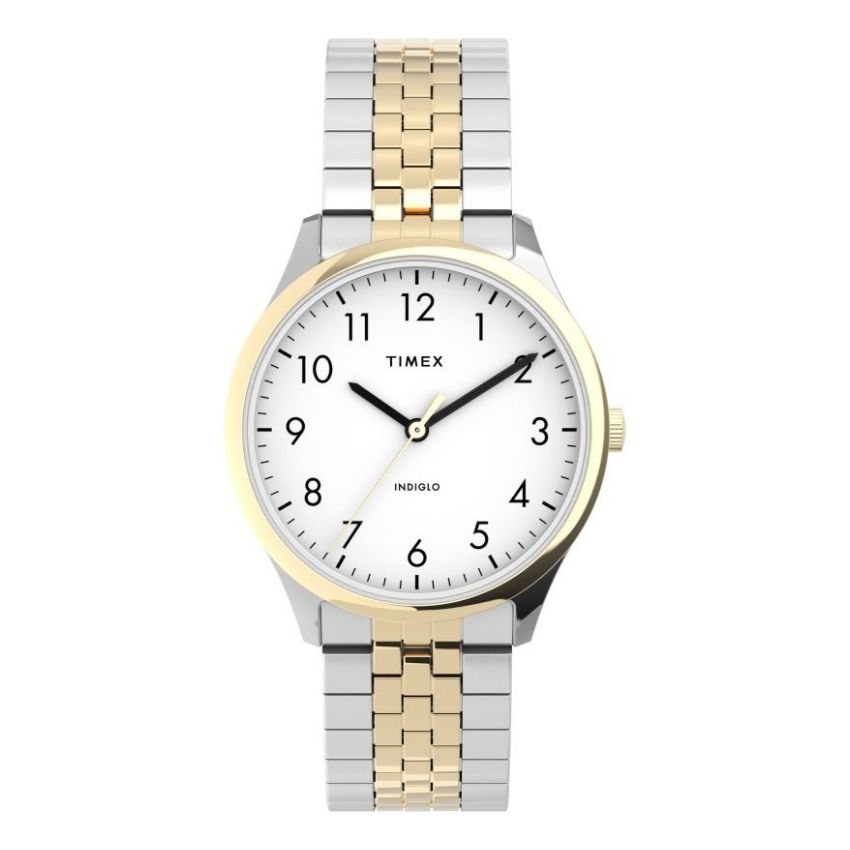 Timex Women’s Easy Reader Modern Two-Tone Stainless Steel Watch |T2U404| - Medium