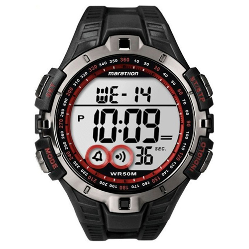 TIMEX T5K423 MEN’S MARATHON DIGITAL DIAL BLACK RUBBER WATCH