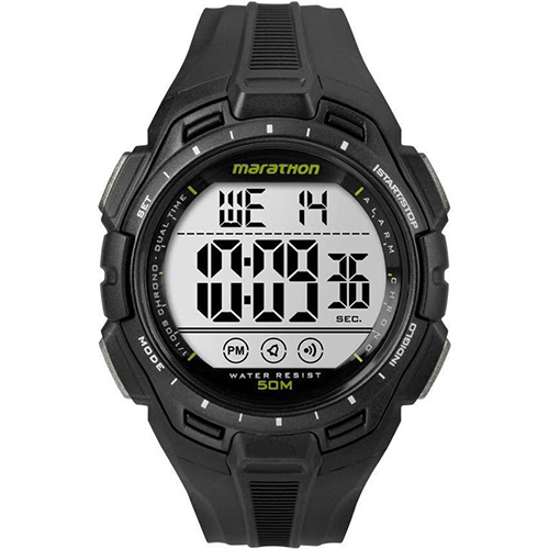 TIMEX TW5K94800 MEN’S MARATHON DIGITAL BLACK CHRONOGRAPH RESIN WATCH - Large