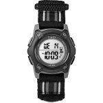 TIMEX T7C264 TIME MACHINE KIDS’ DIGITAL DOUBLE LAYER FABRIC BLACK,GRAY WATCH - Large