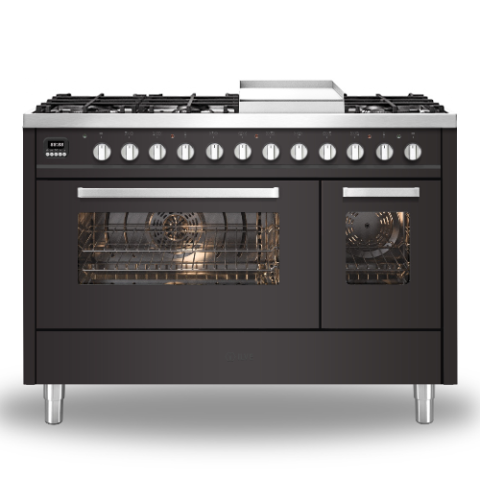 ILVE GAS COOKER | L12FWMP/SS 120CM PRO-LINE COOKER DOUBLE OVEN WITH 8 GAS BURNER COOKTOP