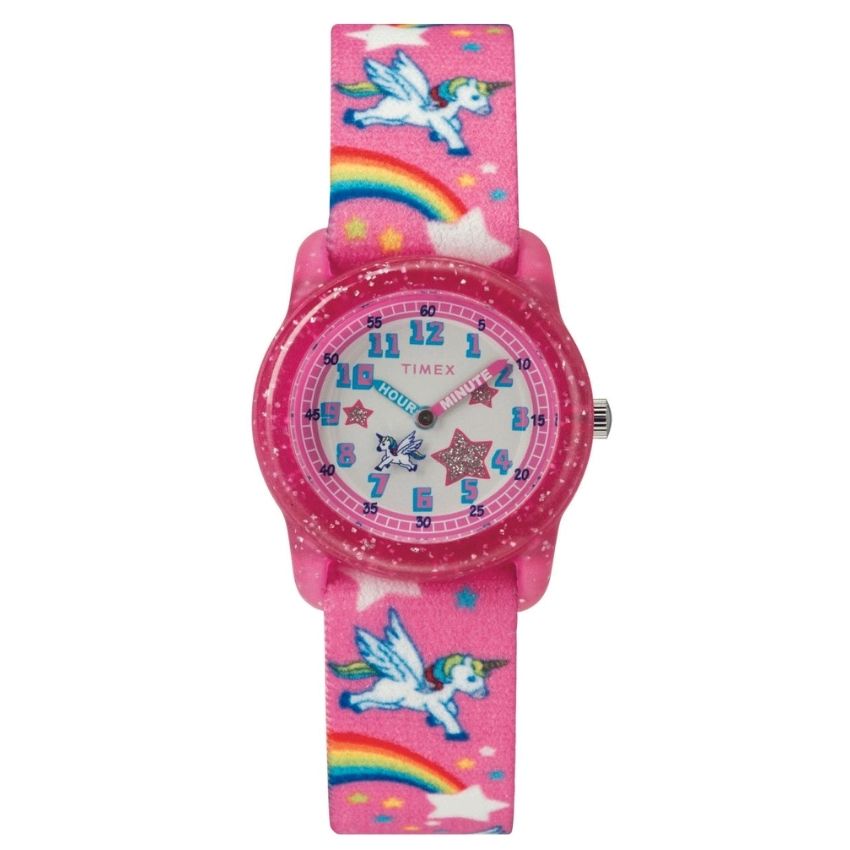 Timex Girls Time Machines Analog Elastic Fabric Strap Watch |T7C255| - Medium