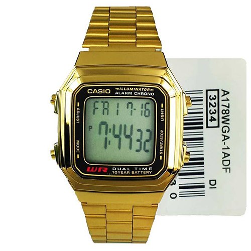 CASIO GENTS A178WGA-1ADF METAL BASIC DIGITAL BRACELET WATCH