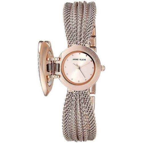 ANNE KLEIN AK/3192RGCV WOMEN'S ROSE GOLD-TONE MESH BRACELET SMALL WATCH