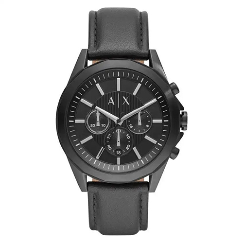 ARMANI EXCHANGE AX2627 DREXLER MEN’S CHRONOGRAPH BLACK LEATHER WATCH