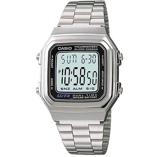 Casio A178WA-1A Men’s Illuminator Stainless Steel Watch - Large