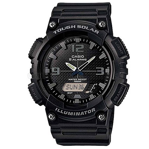 Casio AQS810W-1A2V Men’s Black Solar Ana-Digi Sports Watch - Large