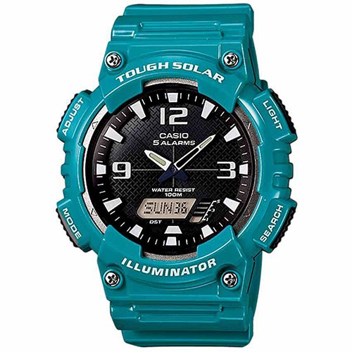 Casio AQS810WC-3AV Men’s Teal Solar Analog Digital World Time Sports Watch