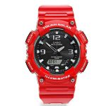 Casio AQS810WC-4AV Men’s Red Analog-Digital Quartz Watch