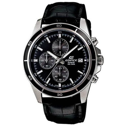 CASIO GENT'S EFR-526L-1AVUDF EDIFICE CHRONOGRAPH BLACK DIAL MEDIUM WATCH - Large