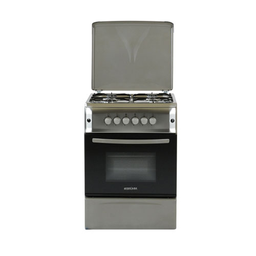 BRUHM GAS COOKER BGC-5531 50*50 3 GAS + 1 ELECTRIC SILVER