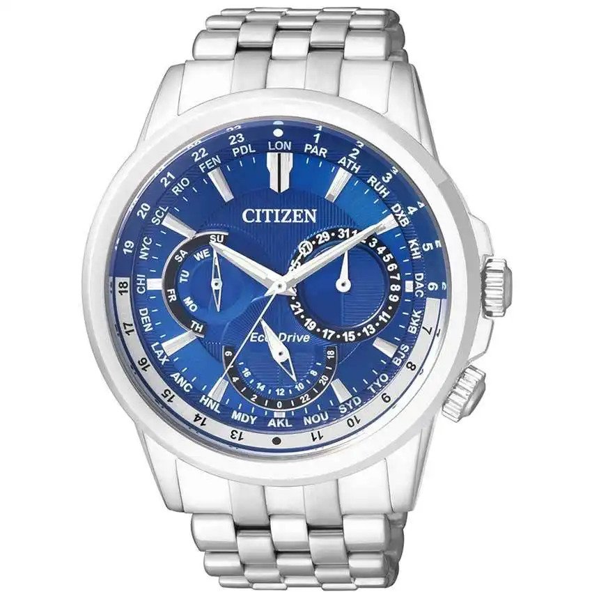 CITIZEN BU2021-69L MEN’S ECO-DRIVE BLUE DIAL STAINLESS STEEL WATCH