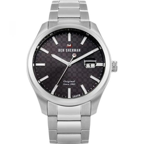 BEN SHERMAN WBS109TSM MEN'S THE RONNIE PROFESSIONAL STAINLESS STEEL BRACELET WATCH