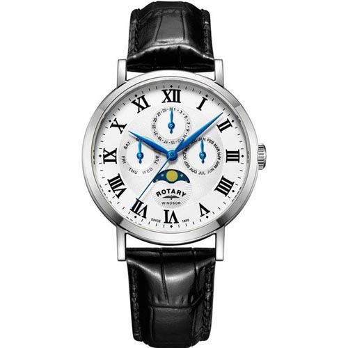 ROTARY GS05325/01 MEN'S WINDSOR MULTIFUNCTION MOONPHASE MEDIUM WATCH