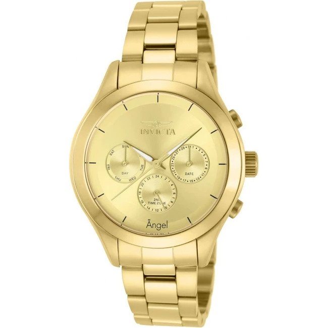 INVICTA 12466 WOMEN’S ANGEL GOLD-TONE STAINLESS STEEL LARGE SIZE WATCH - Large