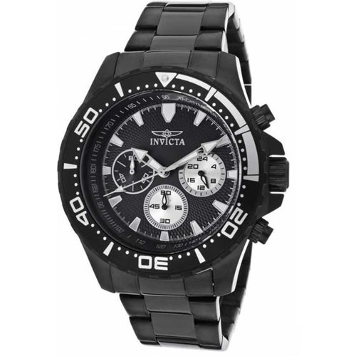 INVICTA 12919 MEN'S PRO DIVER QUARTZ CHRONOGRAPH BLACK DIAL WATCH