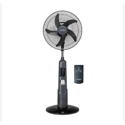 Polystar 18" REchargeable Fan/ 3 Speed/ 5 Horn Blades/ Metal Grill Guard/ Height 1.3M Round Base/ Black Colour/ - PV-1807BUSB