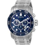 INVICTA 0070 PRO DIVER MEN’S CHRONOGRAPH BLUE DIAL WATCH