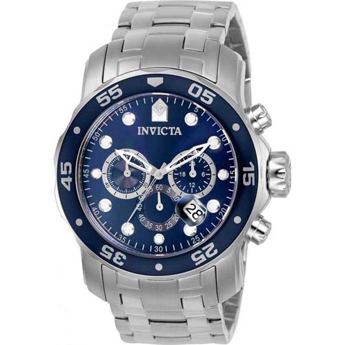 INVICTA 0070 PRO DIVER MEN’S CHRONOGRAPH BLUE DIAL WATCH