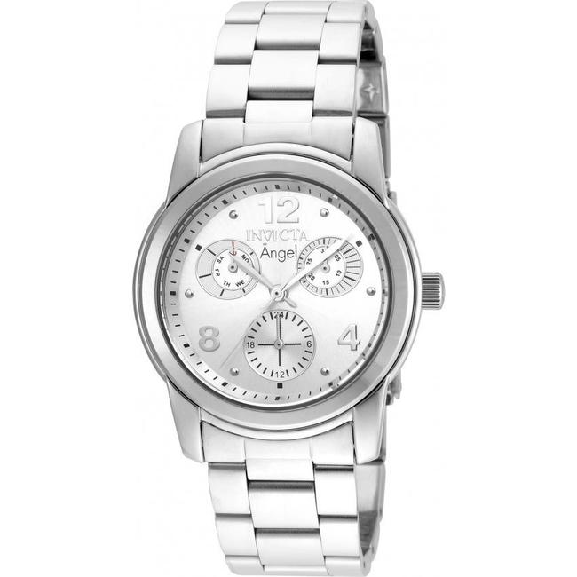 INVICTA 19022 WOMEN'S ANGEL QUARTZ CHRONOGRAPH SILVER DIAL WATCH