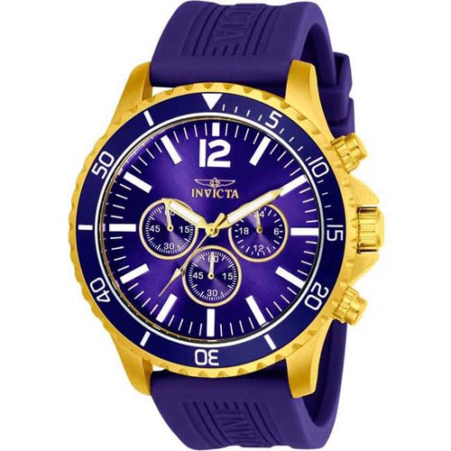 INVICTA 24392 MEN'S PRO DIVER QUARTZ CHRONOGRAPH BLUE DIAL LARGE WATCH