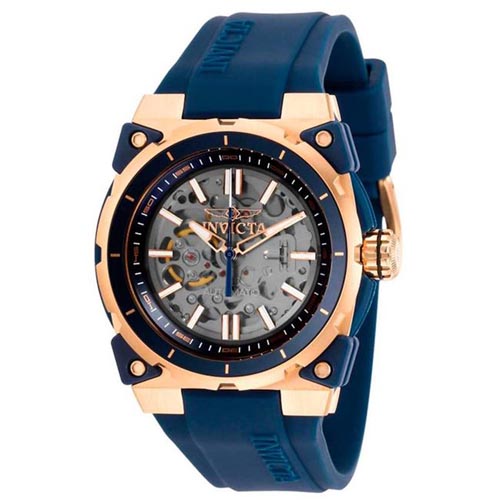 INVICTA 27338 MEN'S S1 RALLY AUTOMATIC TRANSPARENT DIAL BLUE SILICONE WATCH