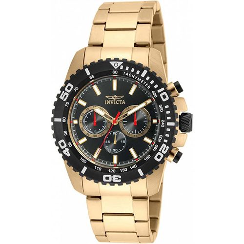 Invicta 19846 Men’s Pro Diver Quartz Chronograph Black Dial Watch