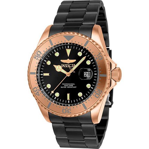 Invicta 23401 Men’s Pro Diver Quartz 3 Hand Gunmetal Dial Watch