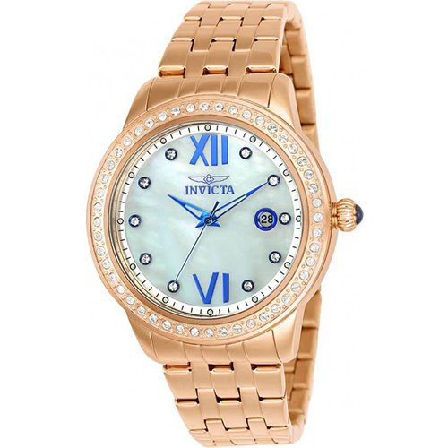 Invicta 23663 Women’s Angel Quartz 3 Hand White Dial Watch