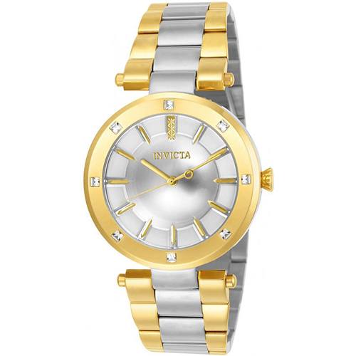 Invicta 23725 Women’s Angel Quartz 3 Hand Silver Dial Watch