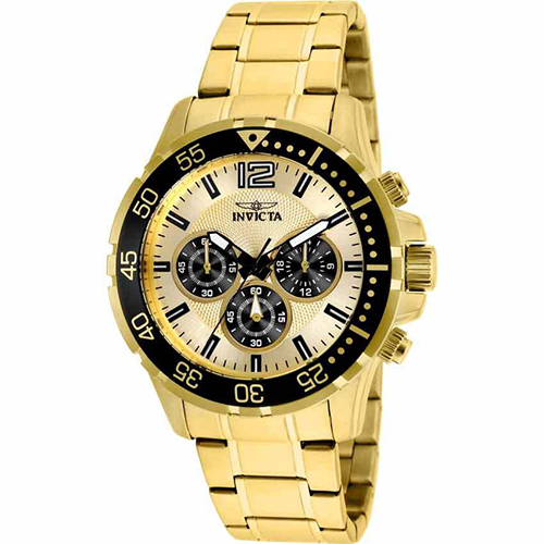 Invicta 25754 Men’s Specialty Quartz Chronograph Gold Dial Watch