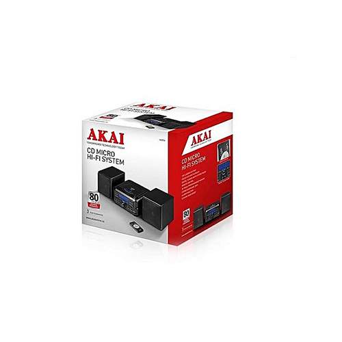 AKAI Micro CD And Radio Hi-Fi System With Alarm Function And Remote With Separate Speakers