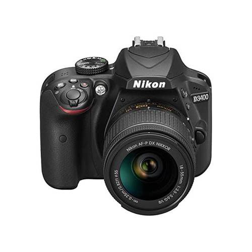 NIKON Professional Digital DSLR Camera D3400 18-55mm Lens (DAME) - Black