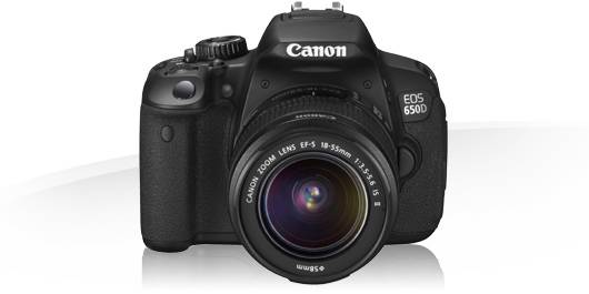 Canon Professional Digital SLR Camera EOS 650D with 18-55mm Lens (DAME) - Black