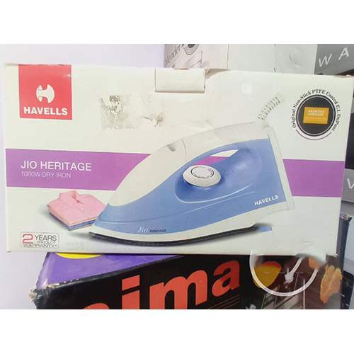 Havells Jio Heritage Dry Iron 1000 Watts (Blue Colour)