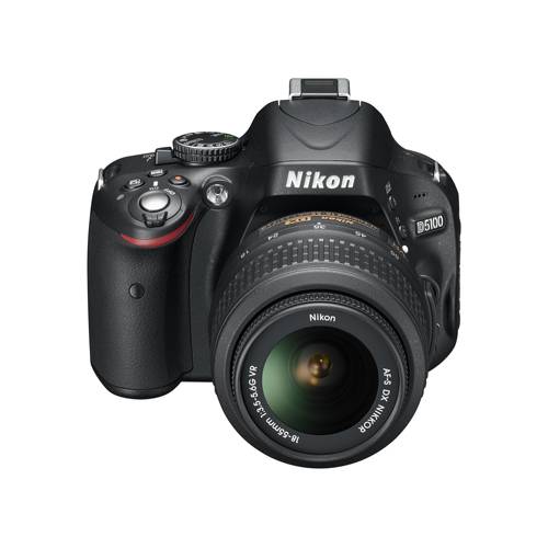 NIKON PROFESSIONAL SLR DIGITAL D5100 CAMERA WITH 18-55MM VR LENS (DAME) - Black