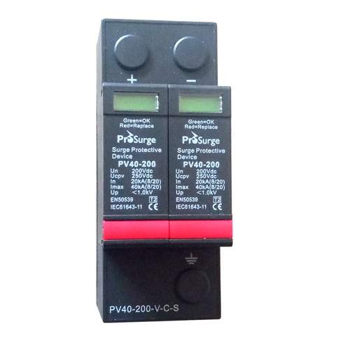 PRAG PV40-200-V-C-S 200V DC Surge Protective Device + 2 Pole Enclosure