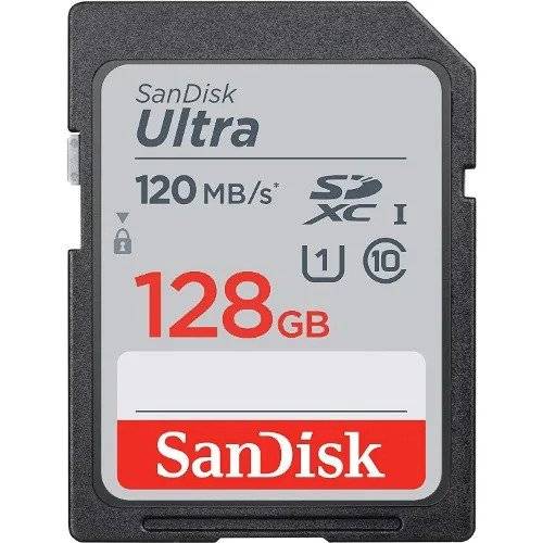 SanDisk Ultra Sdxc Memory Card For Camera - 120mb/s - 128GB (DAME) - White