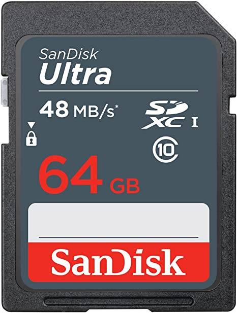 Sandisk 64GB Ultra SDXC Memory Card For Camera (DAME) - Black