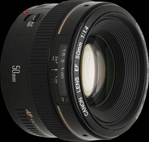 Canon Digital EF 50mm F1.4 USM lens for Canon Camera (DAME) - Black