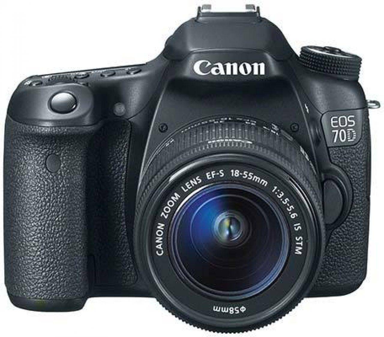 Canon Professional Digital SLR Camera EOS 70D with 18-55mm Lens (DAME) - Black