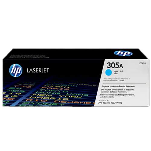 HP 305A Cyan Original LaserJet Toner Cartridge (CE411A)