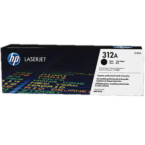 HP 312A Black Original LaserJet Toner Cartridge (CF380A)