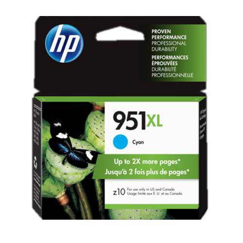 HP 951XL High Yield Cyan Original Ink Cartridge (CN046AN)