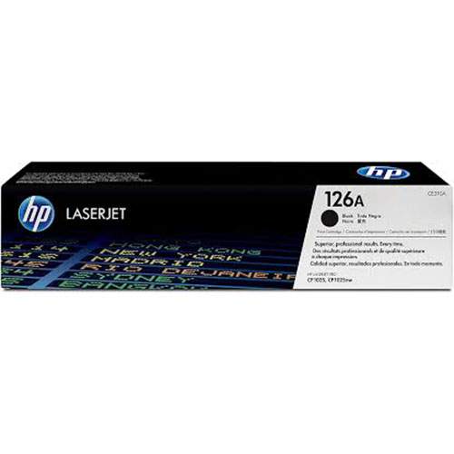 HP 126A, CE310A Black Original LaserJet Toner Cartridge (DW)