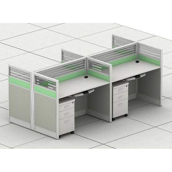 4-Way Panel Workstations with Pedestals