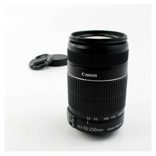 Canon Digital EF-S 55-250mm F4-5.6 IS STM Lens For Canon SLR Cameras (DAME) - Black
