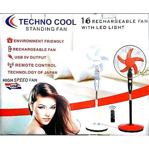 TECHNOCOOL 16 INCHES RECHAREABLE STANDING FAN